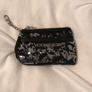 Small sequin key ring style pouch